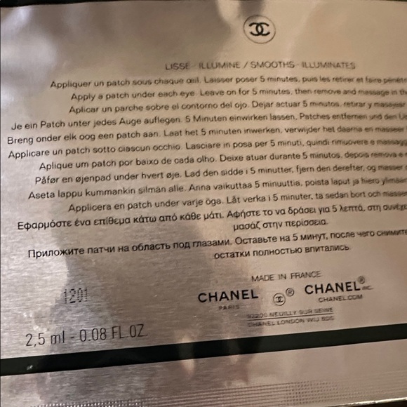 NWT CHANEL LE LIFT FLASH EYE PATCHES - Picture 4 of 4